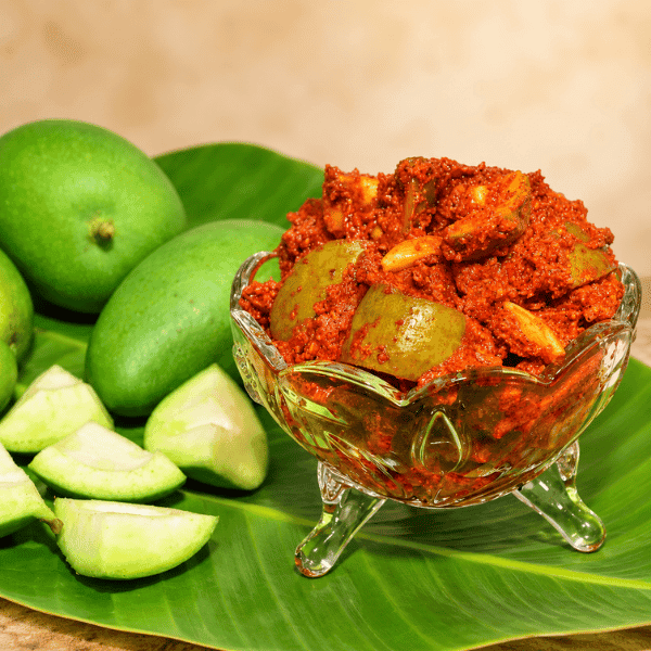 Avakkai Mango Pickle (with garlic)
